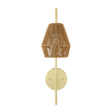 Modern European furniture - Curved Metal Rattan Wall Lamp - www.oroa.com