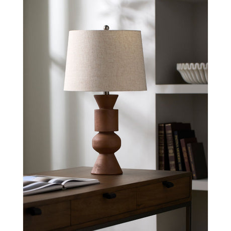 Modern European furniture - Brown Geometrical Accent Table Lamp - www.oroa.com