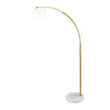 Modern European furniture - 2-Tier White Linen Floor Lamp - www.oroa.com