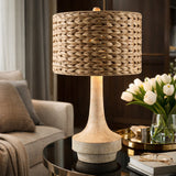 Modern European furniture - Braided Shade Accent Table Lamp - www.oroa.com