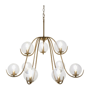   Modern European furniture - Clear Glass Orbs 9-Light Chandelier - www.oroa.com | Oroa.com