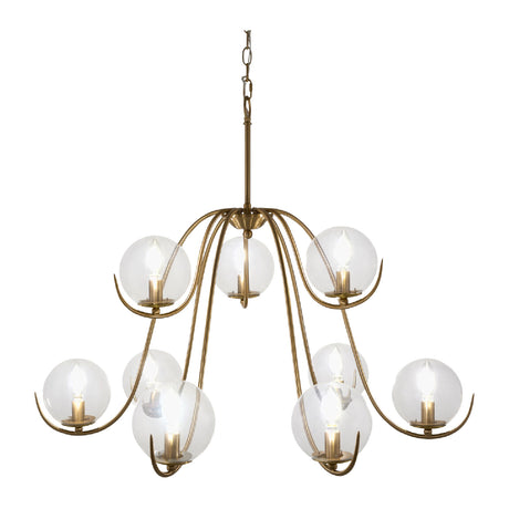   Modern European furniture - Clear Glass Orbs 9-Light Chandelier - www.oroa.com | Oroa.com