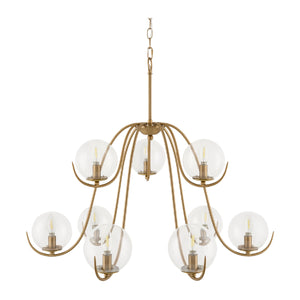   Modern European furniture - Clear Glass Orbs 9-Light Chandelier - www.oroa.com | Oroa.com