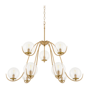   Modern European furniture - Clear Glass Orbs 9-Light Chandelier - www.oroa.com | Oroa.com