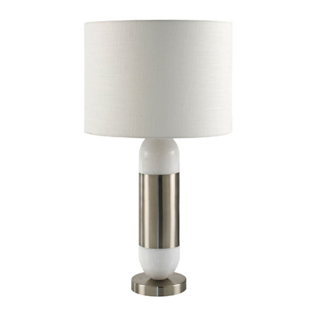 Modern European furniture - Silver Wrapped Marble Table Lamp - www.oroa.com