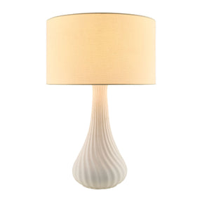 Modern European furniture - White Concrete Linen Table Lamp - www.oroa.com
