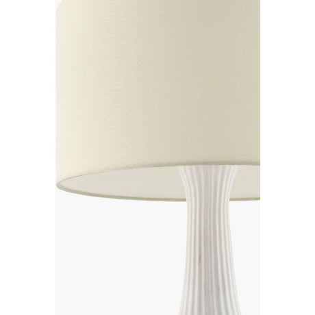Modern European furniture - White Concrete Linen Table Lamp - www.oroa.com