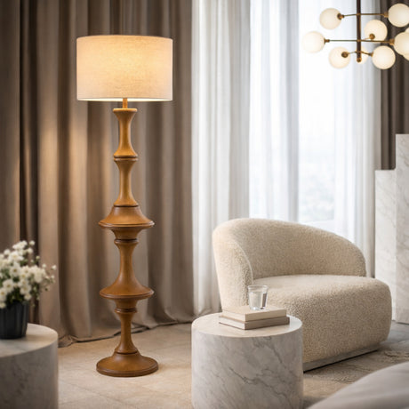   Brown Steel Accent Floor Lamp | Oroa.com