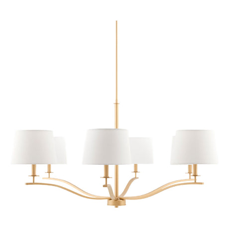 Modern European furniture - White Linen 6-Light Chandelier - www.oroa.com