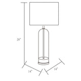 Modern European furniture - Clear Glass Body Table Lamp - www.oroa.com