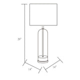 Modern European furniture - Clear Glass Body Table Lamp - www.oroa.com