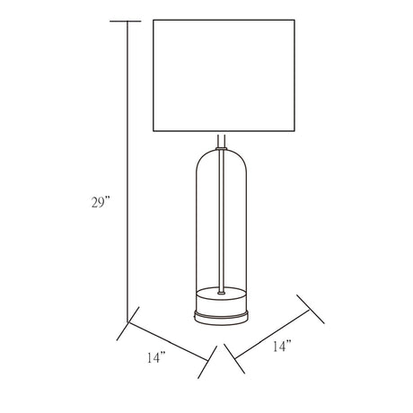 Modern European furniture - Clear Glass Body Table Lamp - www.oroa.com