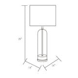 Modern European furniture - Clear Glass Body Table Lamp - www.oroa.com
