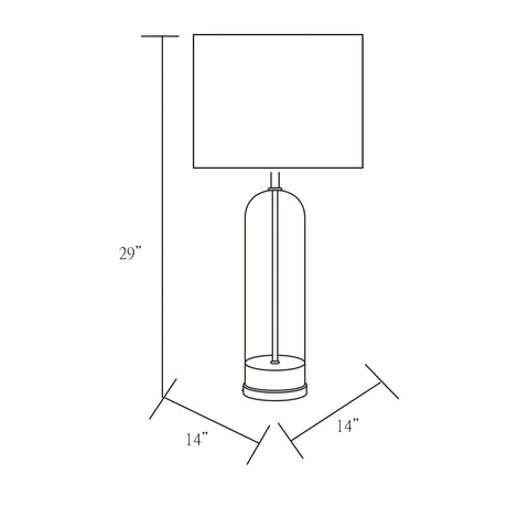 Modern European furniture - Clear Glass Body Table Lamp - www.oroa.com