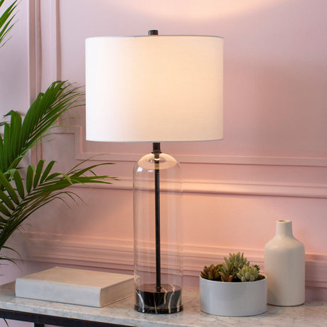 Modern European furniture - Clear Glass Body Table Lamp - www.oroa.com