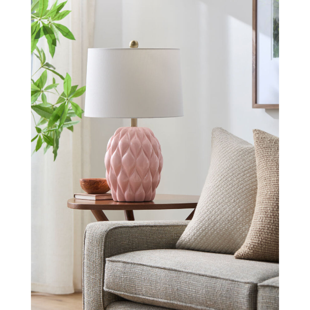   Reliefed Ceramic Accent Table Lamp | Oroa.com