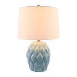 Modern European furniture - Reliefed Ceramic Accent Table Lamp - www.oroa.com