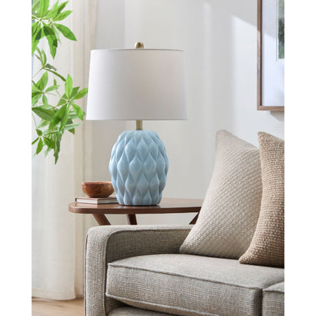 Modern European furniture - Reliefed Ceramic Accent Table Lamp - www.oroa.com