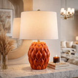 Modern European furniture - Reliefed Ceramic Accent Table Lamp - www.oroa.com