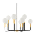 Modern European furniture - 10-Light White Glass Chandelier - www.oroa.com