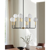 Modern European furniture - 10-Light White Glass Chandelier - www.oroa.com
