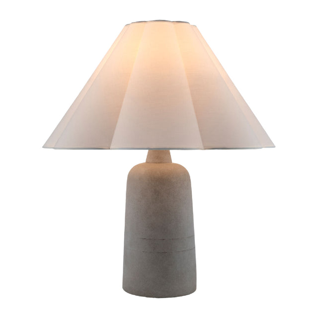Modern European furniture - White Cotton Concrete Table Lamp - www.oroa.com
