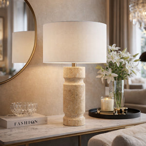   White Jute Accent Table Lamp | Oroa.com