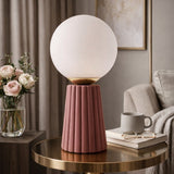 Modern European furniture - Fluted Ceramic Glass Table Lamp - www.oroa.com