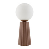 Modern European furniture - Fluted Ceramic Glass Table Lamp - www.oroa.com