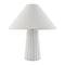 Modern European furniture - Fluted Ceramic Linen Table Lamp - www.oroa.com
