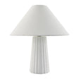 Modern European furniture - Fluted Ceramic Linen Table Lamp - www.oroa.com