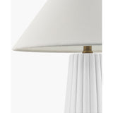 Modern European furniture - Fluted Ceramic Linen Table Lamp - www.oroa.com