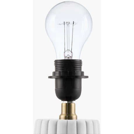 Modern European furniture - Fluted Ceramic Linen Table Lamp - www.oroa.com