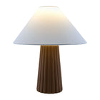 Modern European furniture - Fluted Ceramic Linen Table Lamp - www.oroa.com