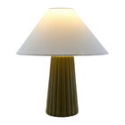 Modern European furniture - Fluted Ceramic Linen Table Lamp - www.oroa.com