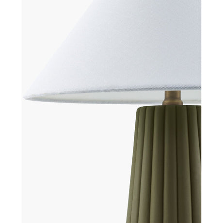 Modern European furniture - Fluted Ceramic Linen Table Lamp - www.oroa.com