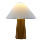 Modern European furniture - Fluted Ceramic Linen Table Lamp - www.oroa.com