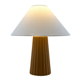 Modern European furniture - Fluted Ceramic Linen Table Lamp - www.oroa.com