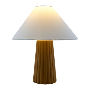   Fluted Ceramic Linen Table Lamp | Oroa.com