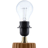 Modern European furniture - Fluted Ceramic Linen Table Lamp - www.oroa.com