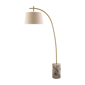 Modern European furniture - Linen Shade Sloped Floor Lamp - www.oroa.com