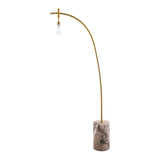 Modern European furniture - Linen Shade Sloped Floor Lamp - www.oroa.com