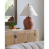 Modern European furniture - Red Ceramic Accent Table Lamp - www.oroa.com