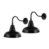 Modern European furniture -  Metal Shade Outdoor Wall Lamps (2) - www.oroa.com
