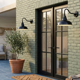 Modern European furniture -  Metal Shade Outdoor Wall Lamps (2) - www.oroa.com
