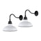 Modern European furniture -  Metal Shade Outdoor Wall Lamps (2) - www.oroa.com