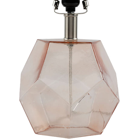 Modern European furniture - Clear Pink Glass Table Lamp - www.oroa.com