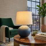 Modern European furniture - Glazed Ceramic Linen Table Lamp - www.oroa.com