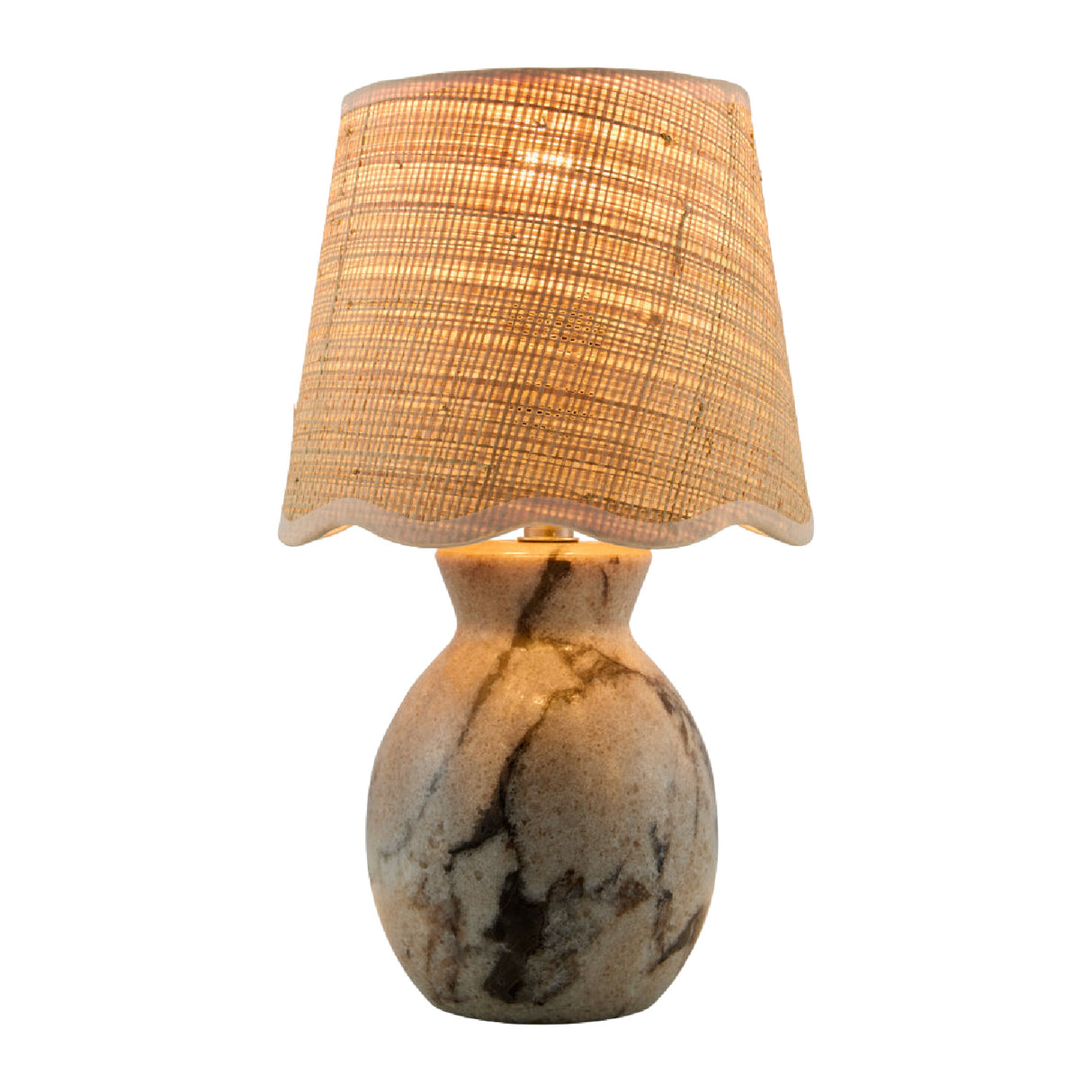  Natural Brown Marble Table Lamp | Oroa.com