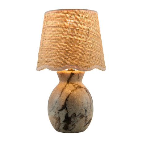 Modern European furniture - Natural Brown Marble Table Lamp - www.oroa.com